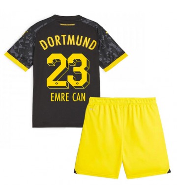 Borussia Dortmund Emre Can #23 Replica Away Stadium Kit for Kids 2023-24 Short Sleeve (+ pants)